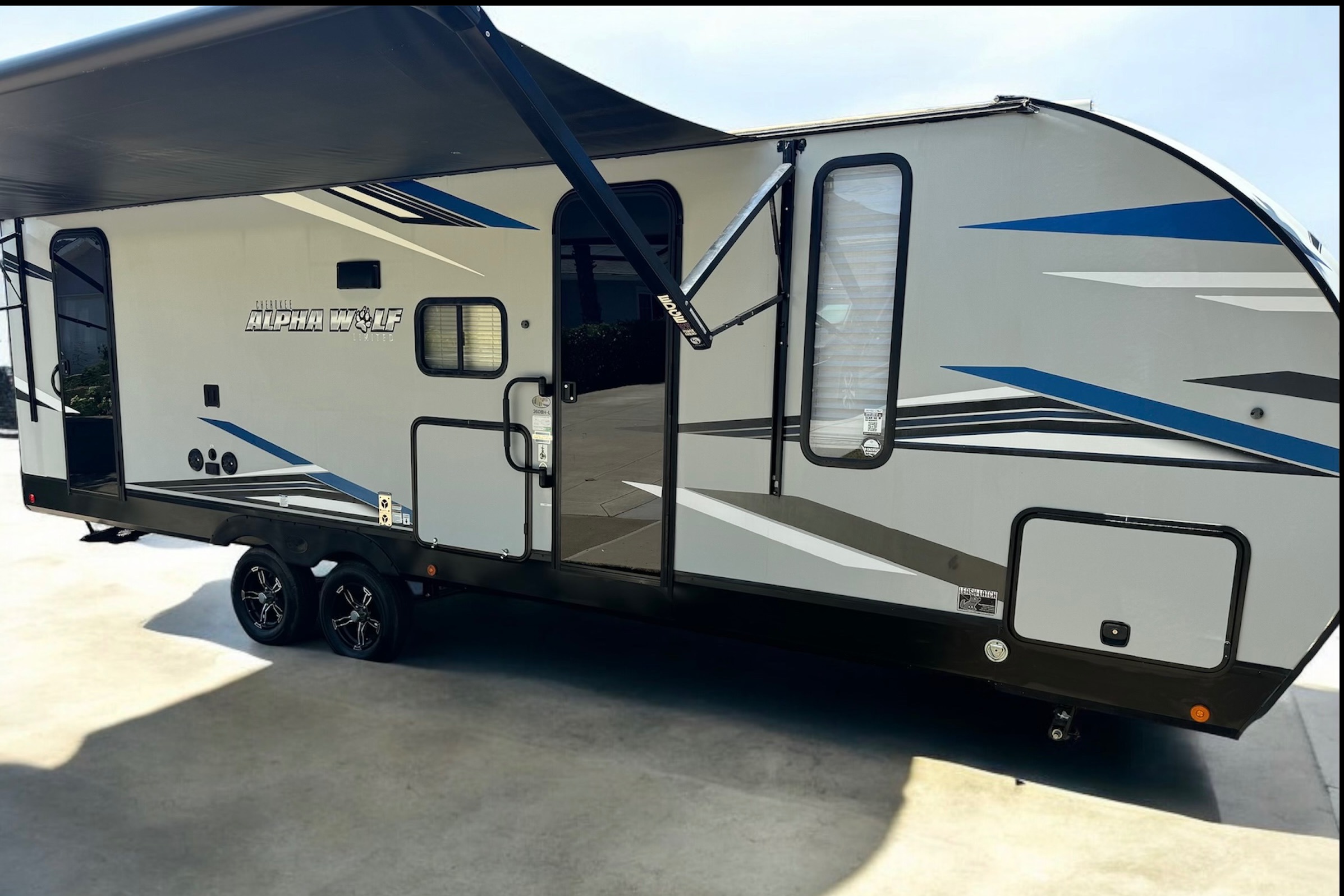 Forest River Travel Trailer private bedroom and bunkhouse