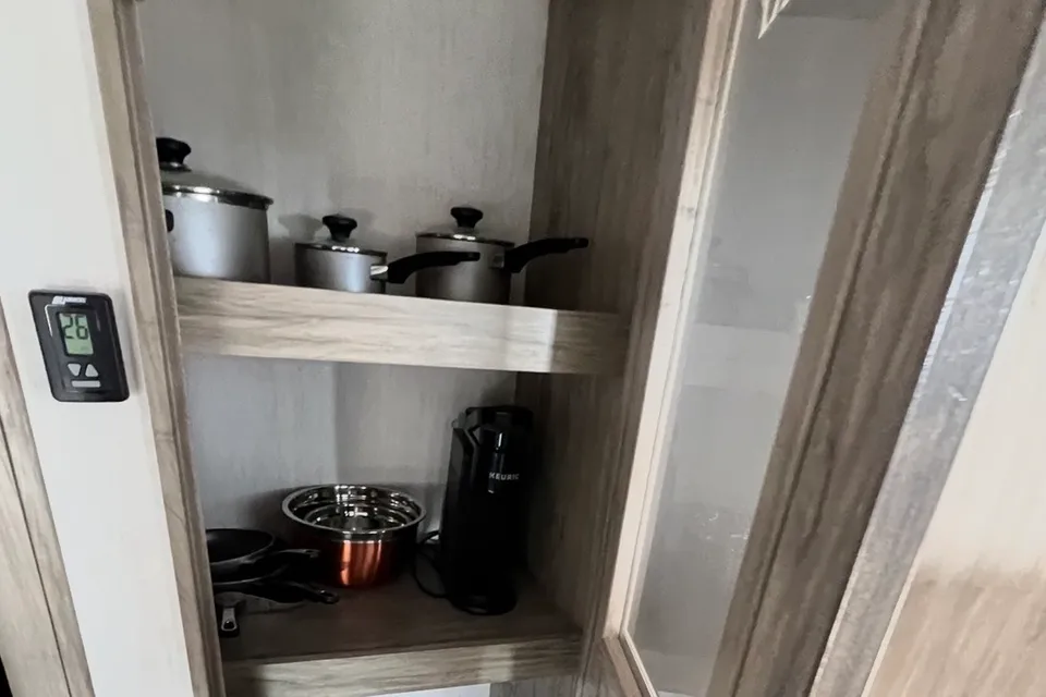 Forest River Travel Trailer private bedroom and bunkhouse
