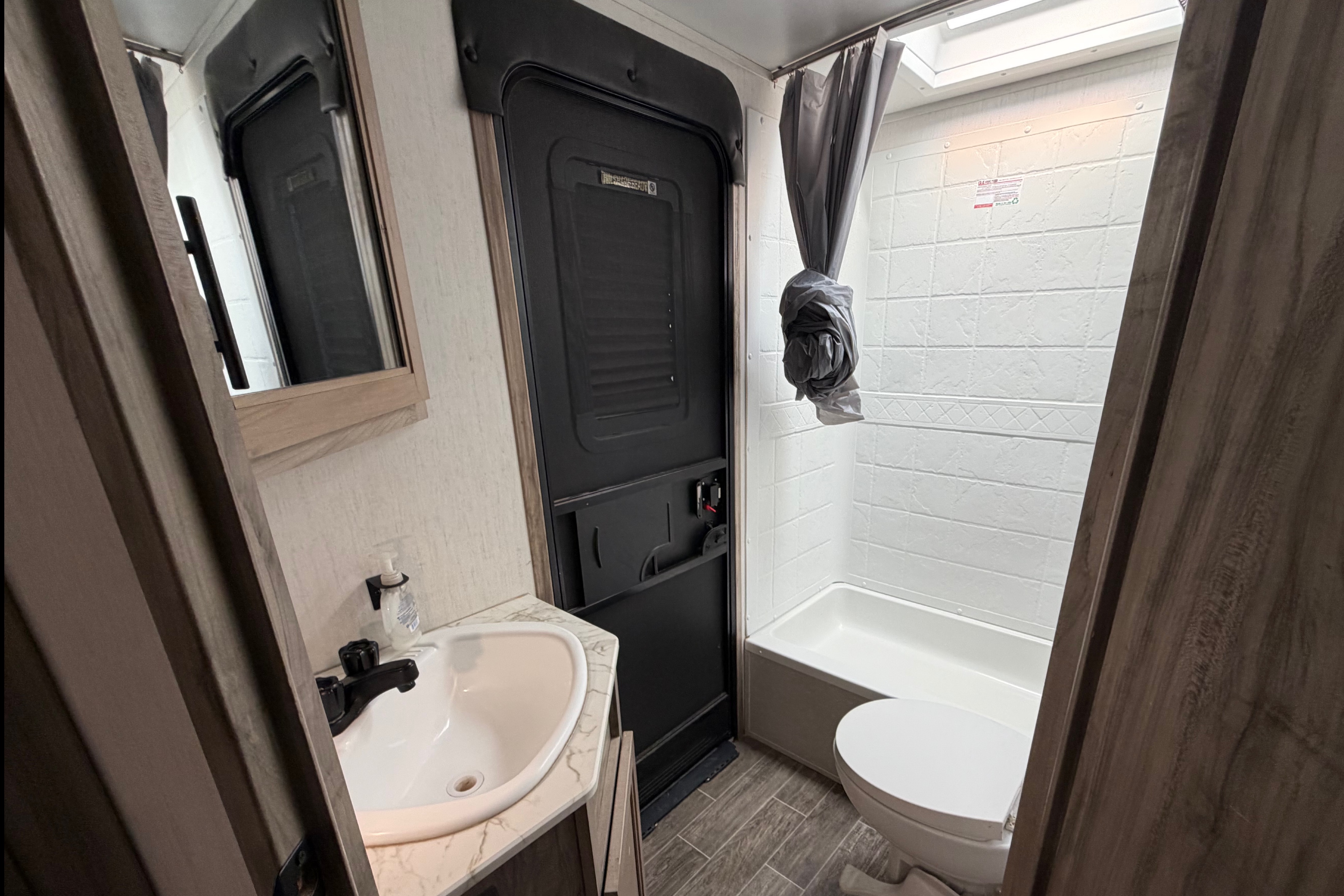 Forest River Travel Trailer private bedroom and bunkhouse