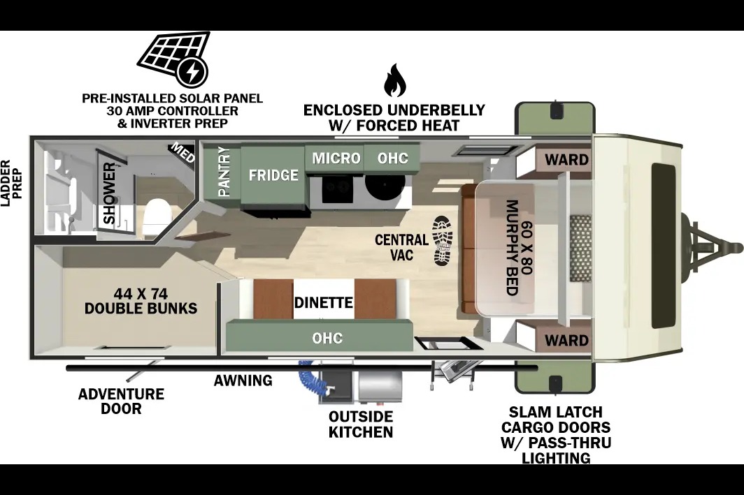 Sleep Well with No Boundaries Travel Trailer + Starlink + Generator + Kayak