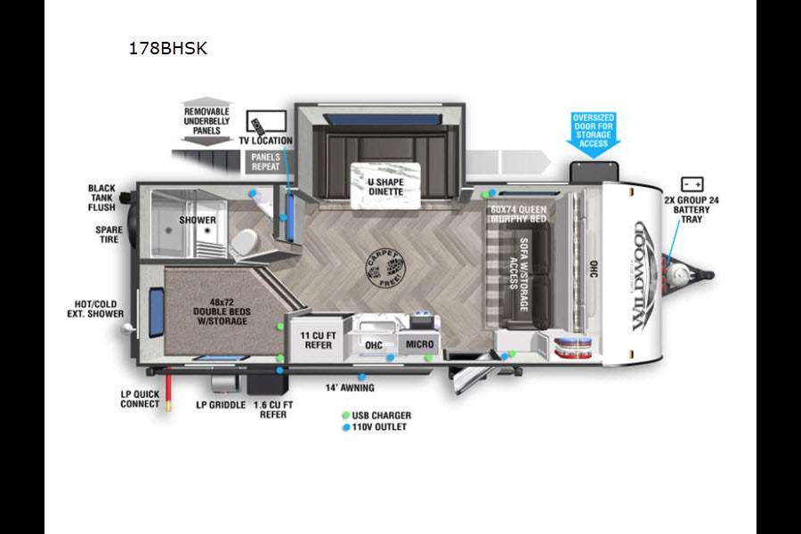 Randy's Forest River Wildwood 178bhsk Travel Trailer
