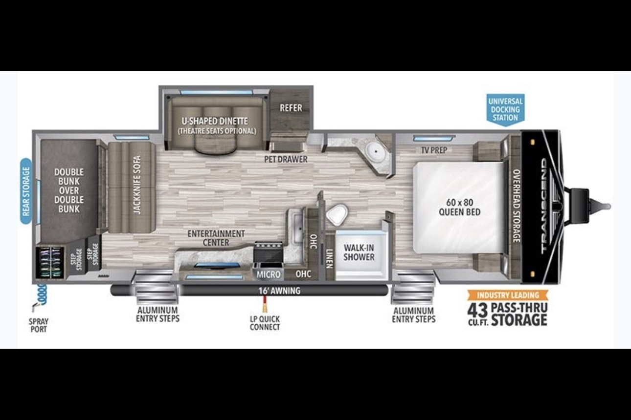Spacious Grand Design Bunkhouse with Master Suite