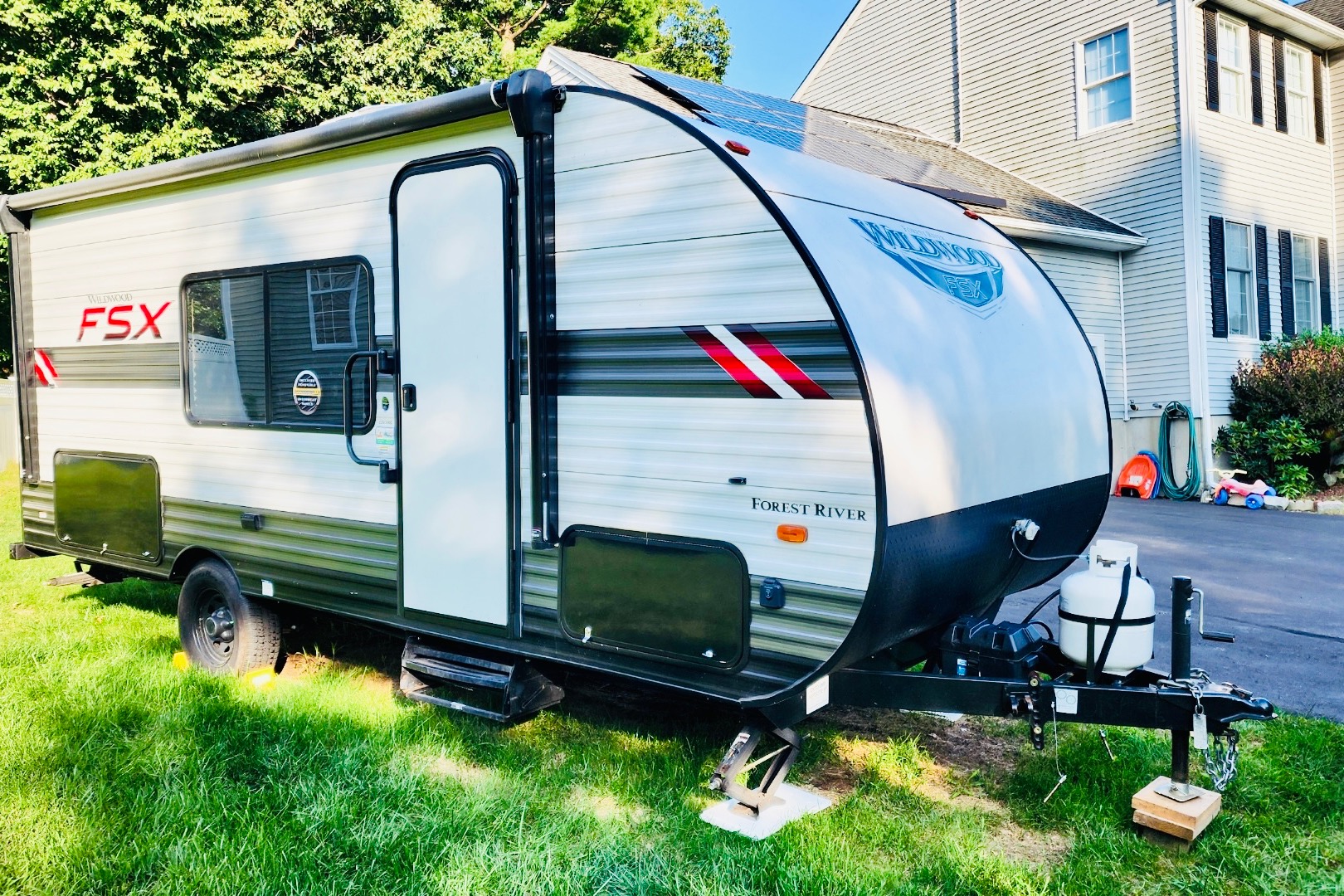 Pettie Family-Size Forest River Wildwood FSX 179DBK Travel Trailer