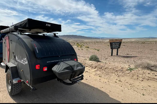 Lucy, our 2024 Escapod Voyager TOPO2 w/ FSR Premium Hybrid Roof Top Tent