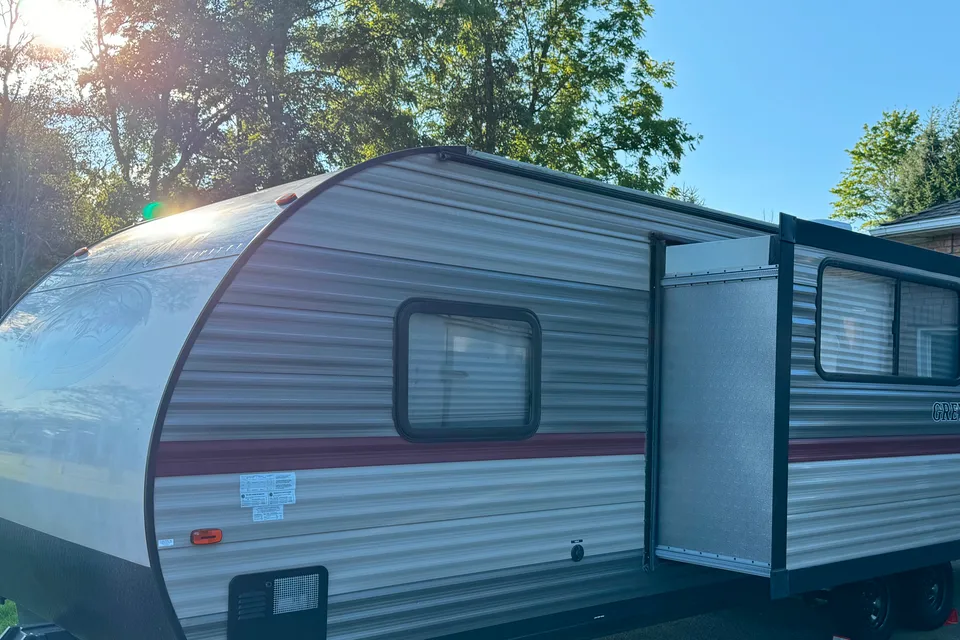 Camping is the best! Grey Wolf Limited Edition Bunk Bed Travel Trailer