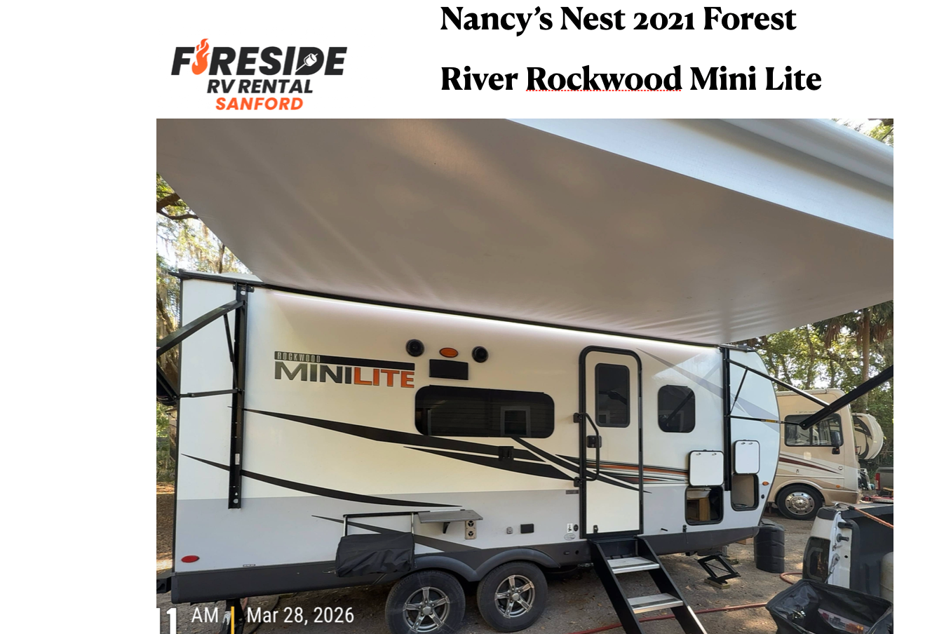 Nancy's Nest- 2021 Forest River Rockwood Mini Lite