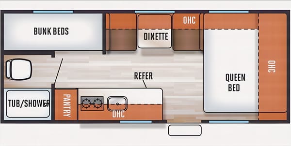 Clean, family and pet friendly, Forest River Wolf Pup 16BHS Travel Trailer