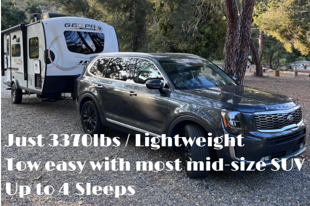Forest River Geo Pro G19FBS 20ft Travel Trailer | Lightweight | Hitch Included | Sleeps 3-4 | Irvine