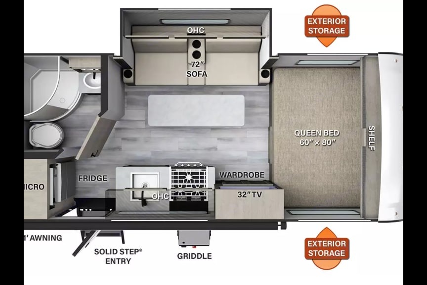 Forest River Geo Pro G19FBS 20ft Travel Trailer | Lightweight | Hitch Included | Sleeps 3-4 | Irvine