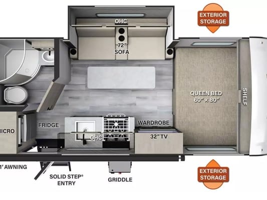 Forest River Geo Pro G19FBS 20ft Travel Trailer | Lightweight | Hitch Included | Sleeps 3-4 | Irvine