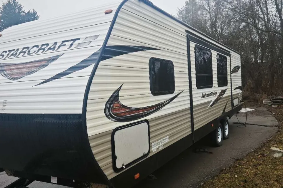 Family Camping Package Trailer | Sleeps 10 | Delivery & Setup, BBQ, Tent & Projector
