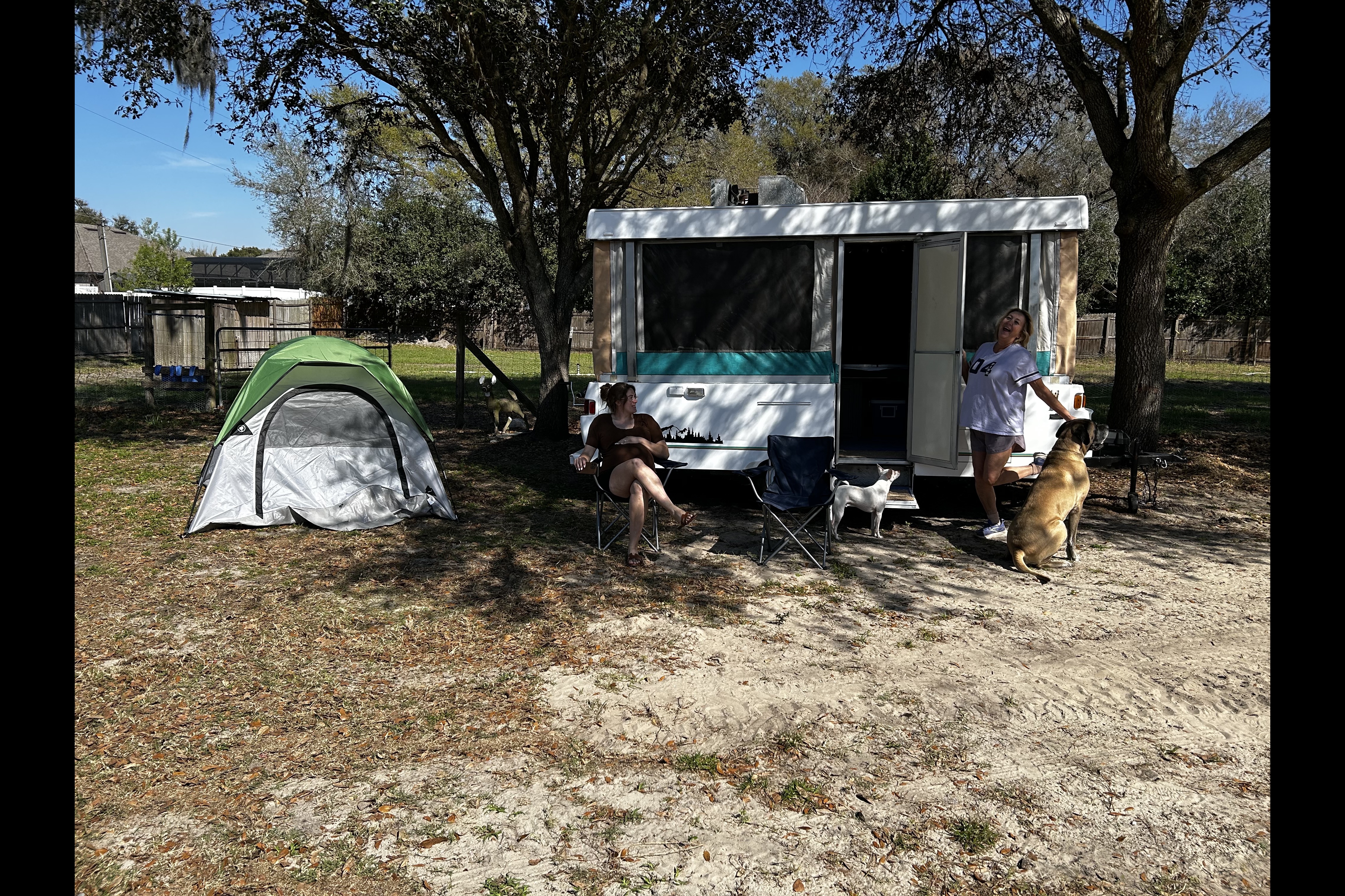 Pop Up Camper and Tent Combo
