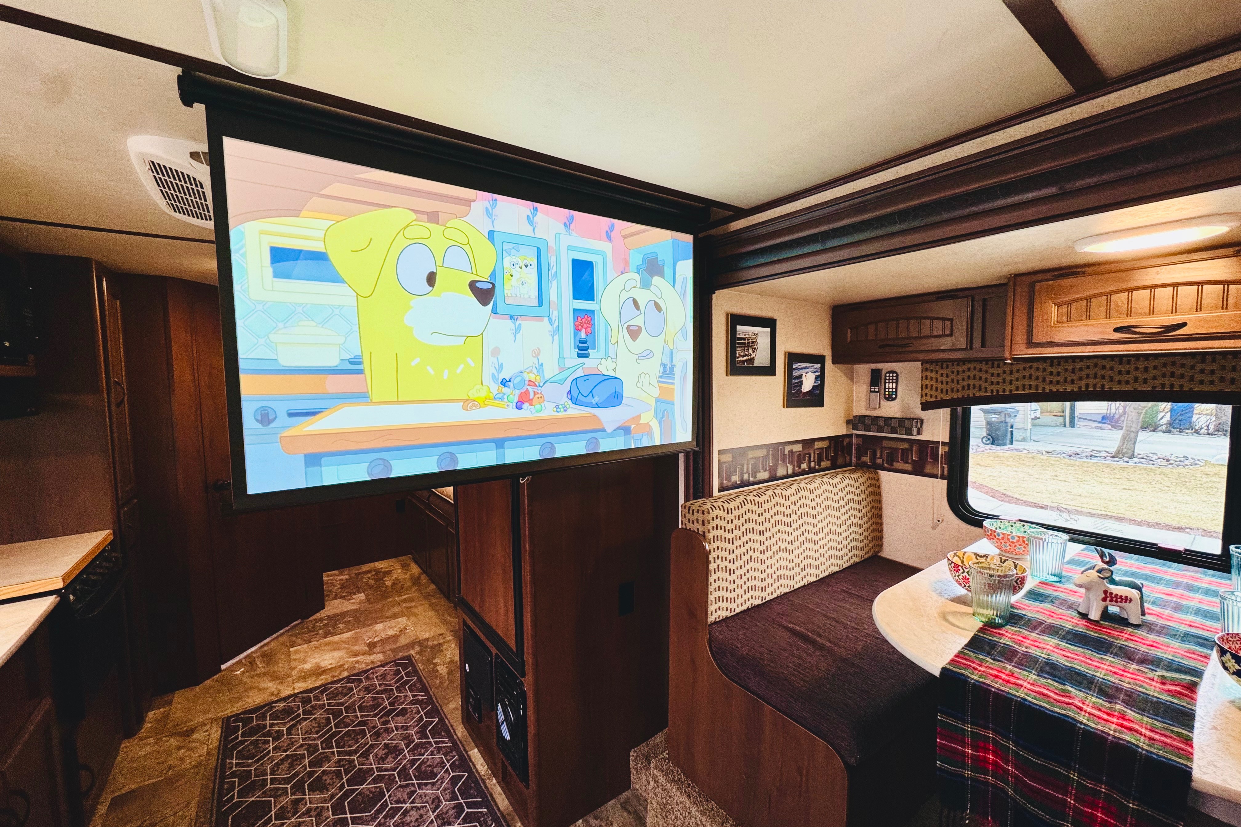 Sleeps 10 | 55” Theater Projector | SUV Towable Jayco X23F Hybrid Trailer | Starlink WiFi Available | Kids and Pets Friendly