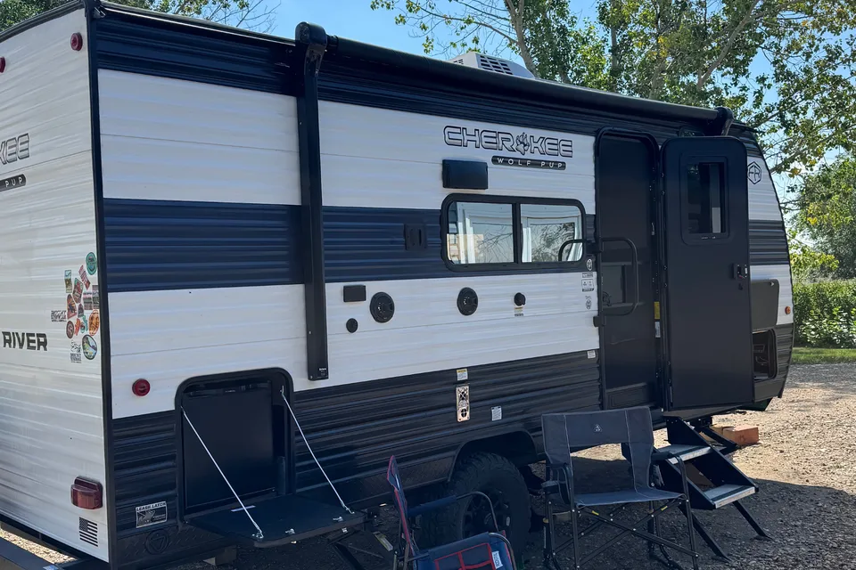 Preston's Forest River Cherokee wulf pup Travel Trailer