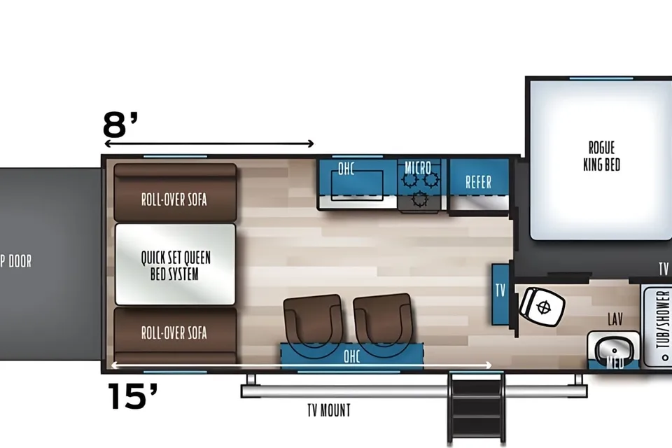 Forest River Rogue 15ft Garage ToyHauler