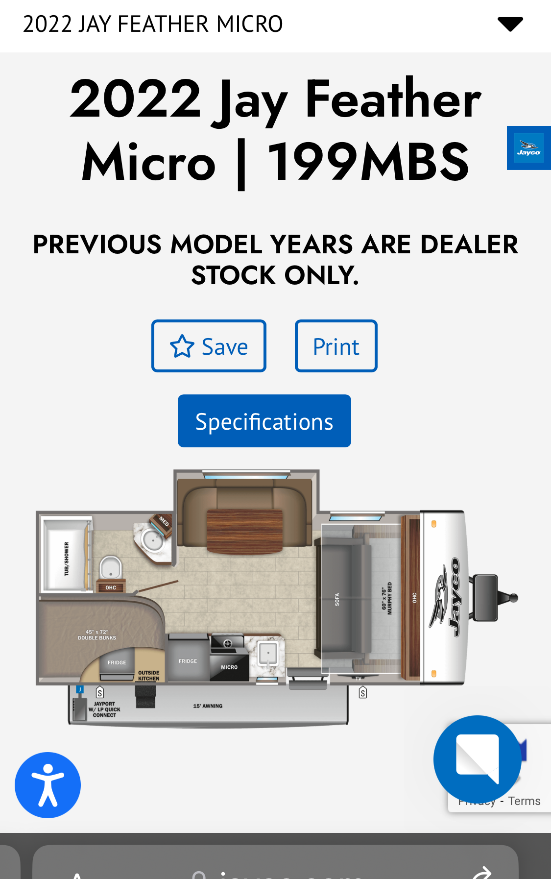 Mark's Jayco 199MBS Travel Trailer
