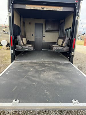 Spacious Toy Hauler Trailer: Queen Beds, Massage Sofa, A/C & More!