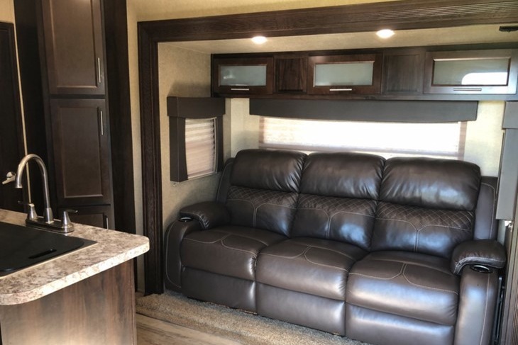 Spacious Toy Hauler Trailer: Queen Beds, Massage Sofa, A/C & More!