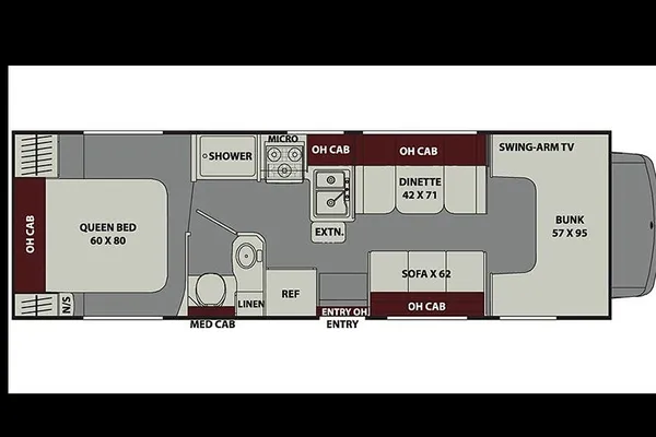 29.5 ft Class C Motorhome ideal for national parks.