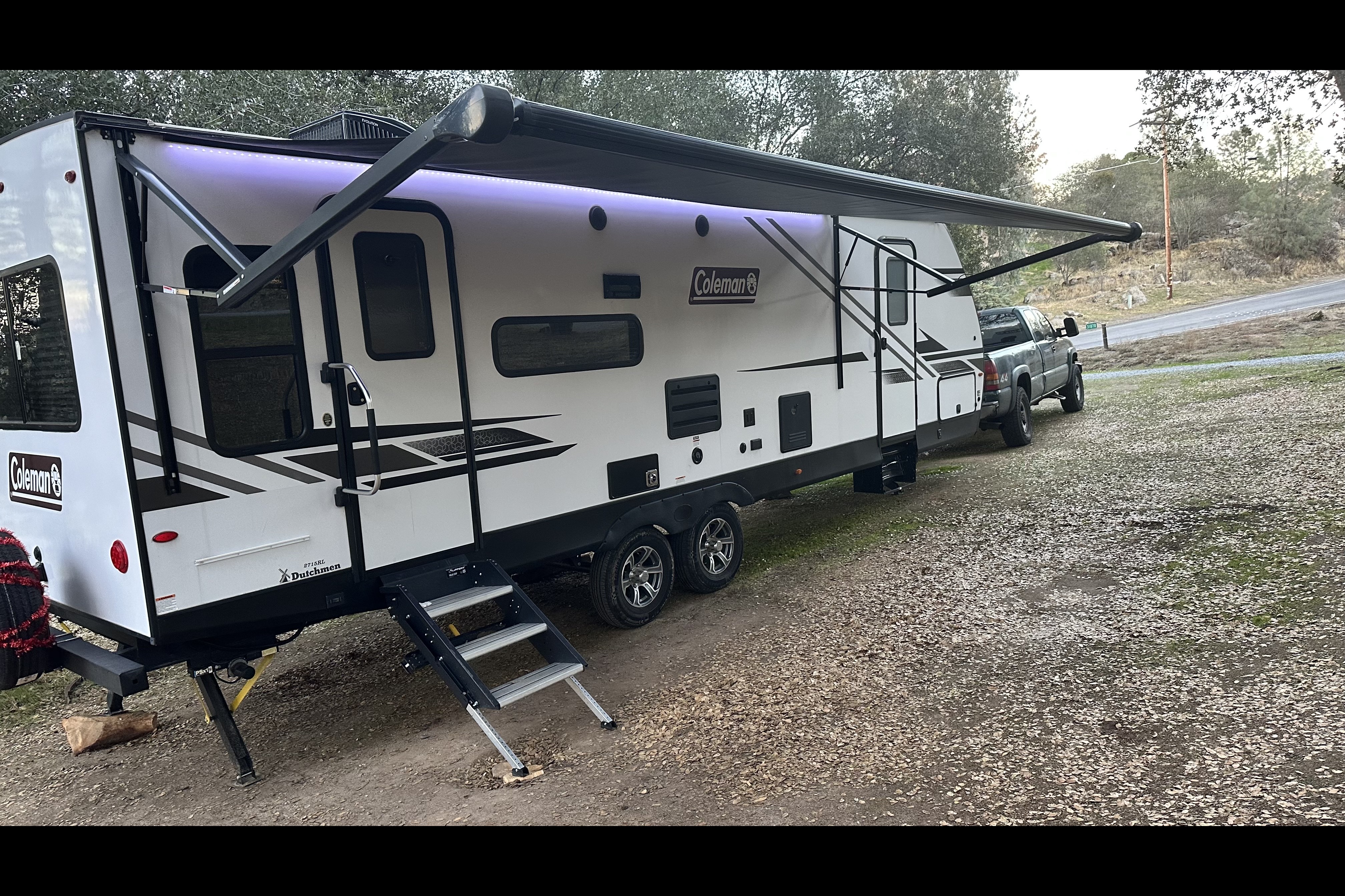 Private enterance  32’ Coleman Travel Trailer 