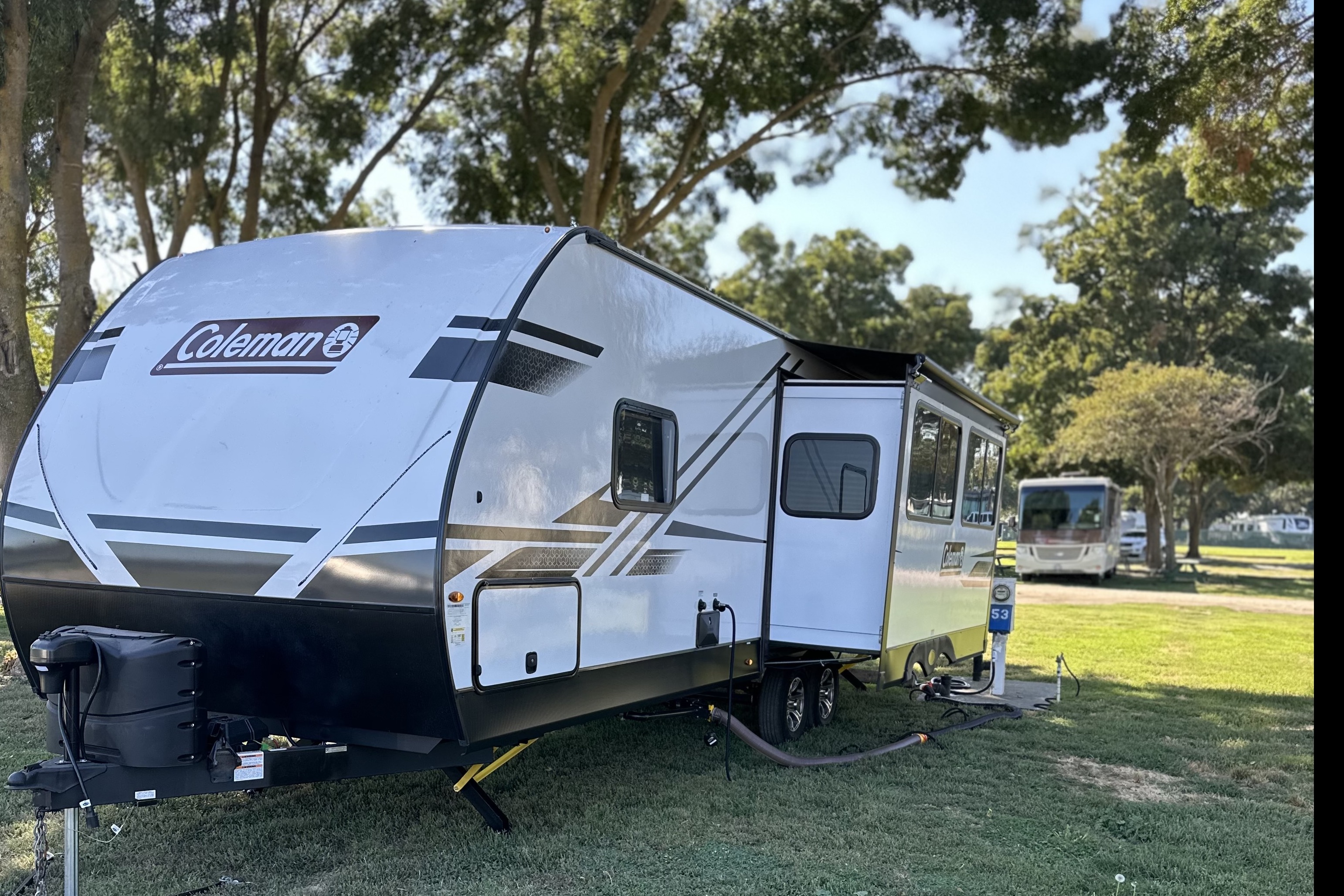 Private enterance  32’ Coleman Travel Trailer 