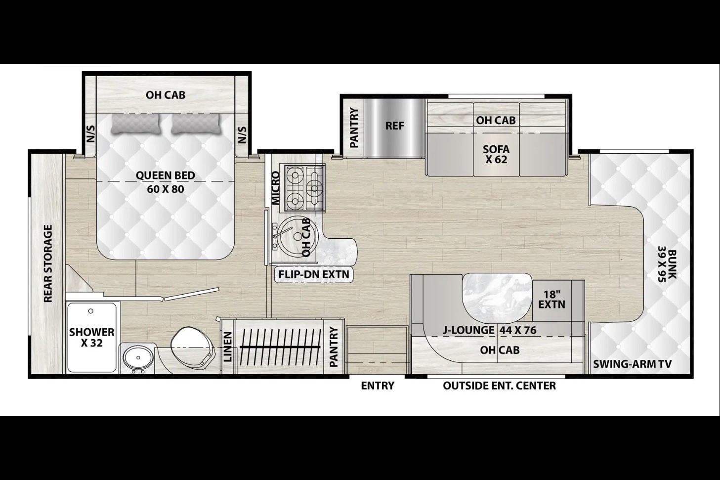 The Modern Family Suite Basecamp Coachmen Cross Trail 26XG Class C Godzilla Engine V8