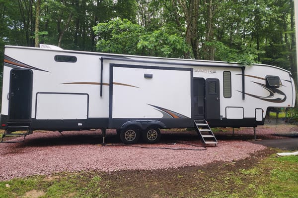 2023 Forest River Sabre 38DBQ Fifth Wheel-"The Weekendator"-Pet Friendly