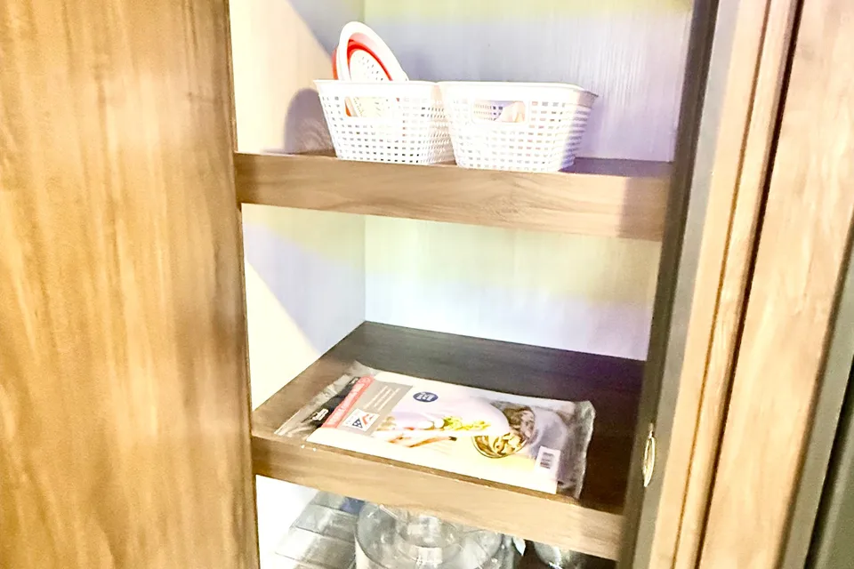 Blue Haven Bunk House Outside Kitchenette  Forest River Te29 Travel Trailer