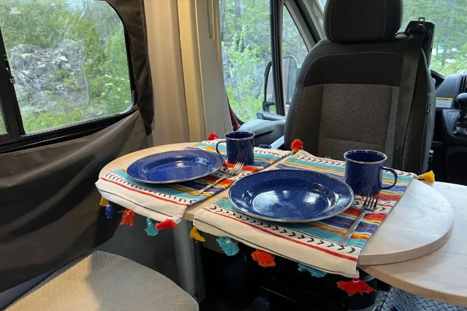 Red Van Winnebago Solis PX - Off-Grid, Lithium, Heater, Sleeps 4