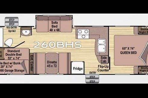 Outdoors Rv Manufacturing Timber Ridge 26BHS Travel Trailer