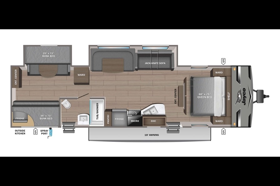 J & J Ball Summer Escape - Jayco 324 BDS Travel Trailer