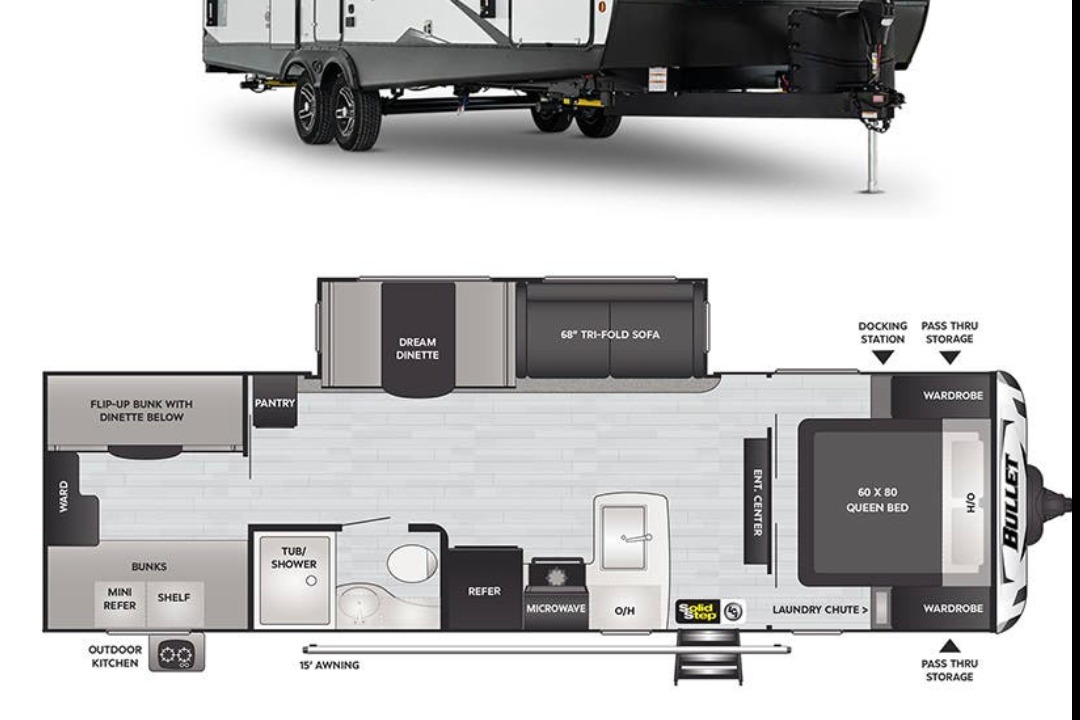 Gibbons Bullet 287QBS Travel Trailer