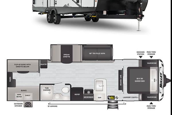 Gibbons Bullet 287QBS Travel Trailer