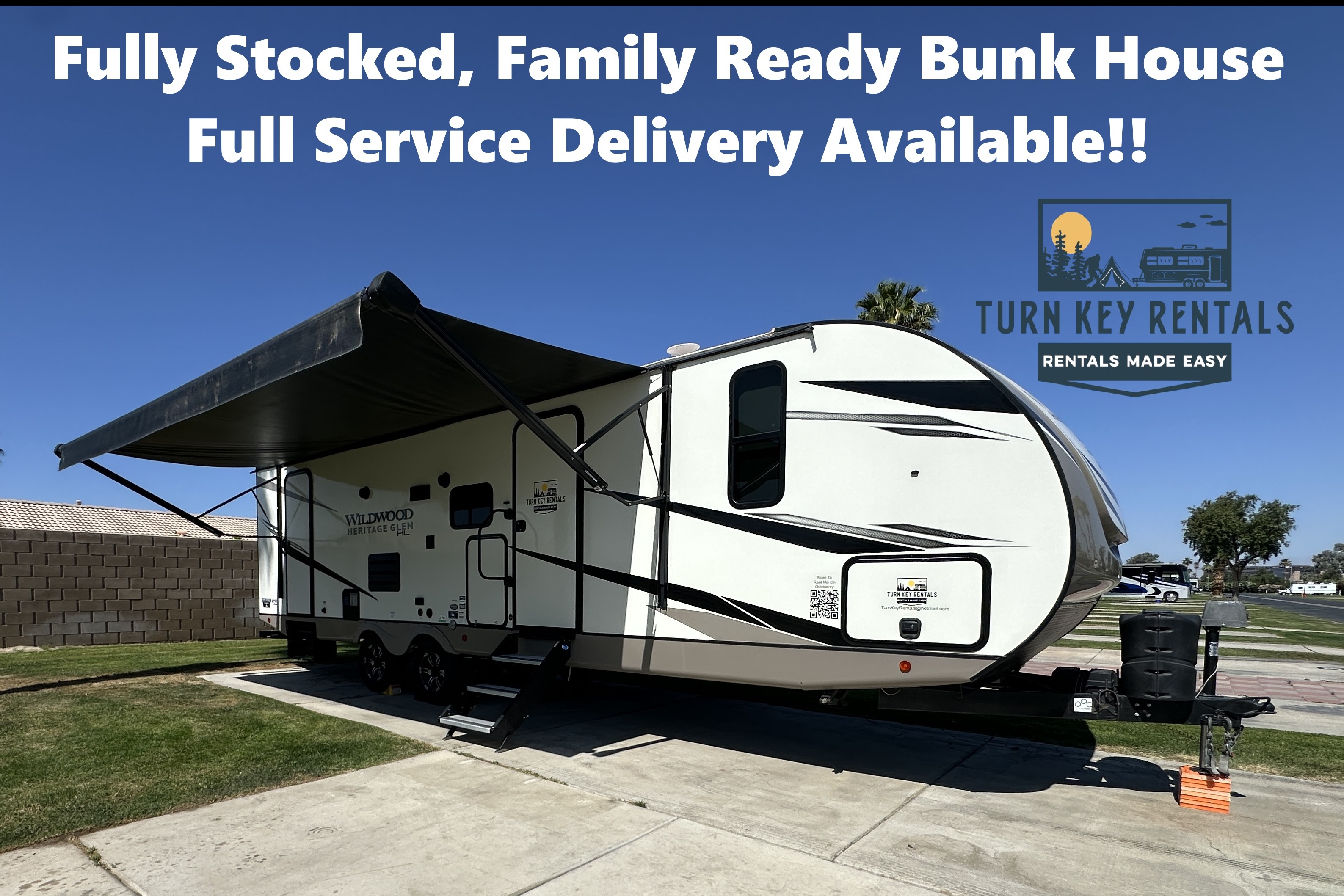 Full Turn Key trailer with bunks for the kids, dry camping package new and clean!