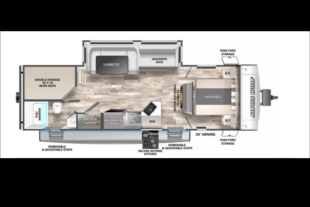 2023 Modern Style Forest River Alpha Wolf Travel Trailer