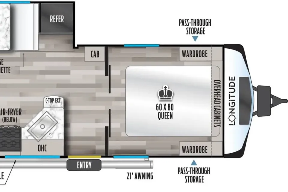 East to West Longitude Travel Trailer