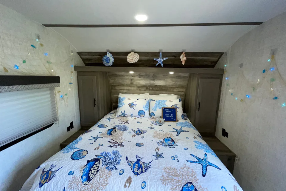 Home sweet home on a travel trailer