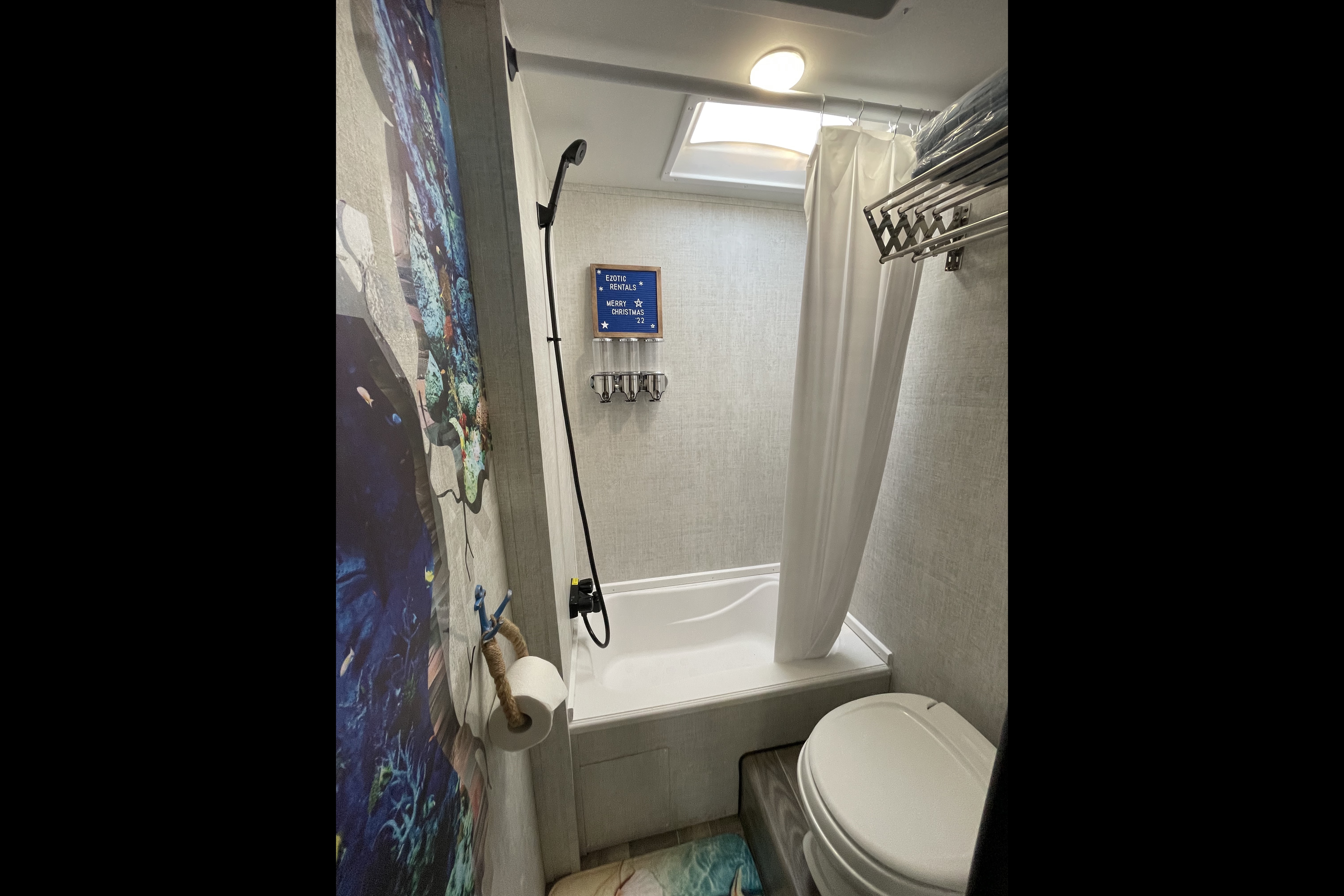 Home sweet home on a travel trailer