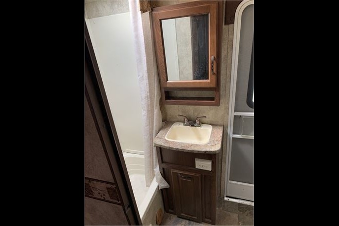Rustic Antler Lodge Keystone Outback 312BH Travel Trailer