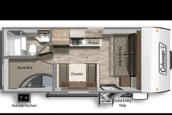 Coleman RV trailer Sleeps 7 Lightweight