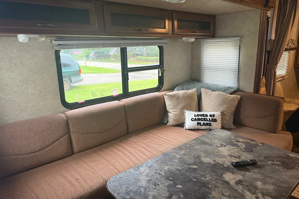 Laura's cozy Keystone Cougar Travel Trailer