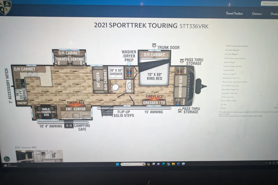 Sandra's Venture RV SportsTrek Travel Trailer
