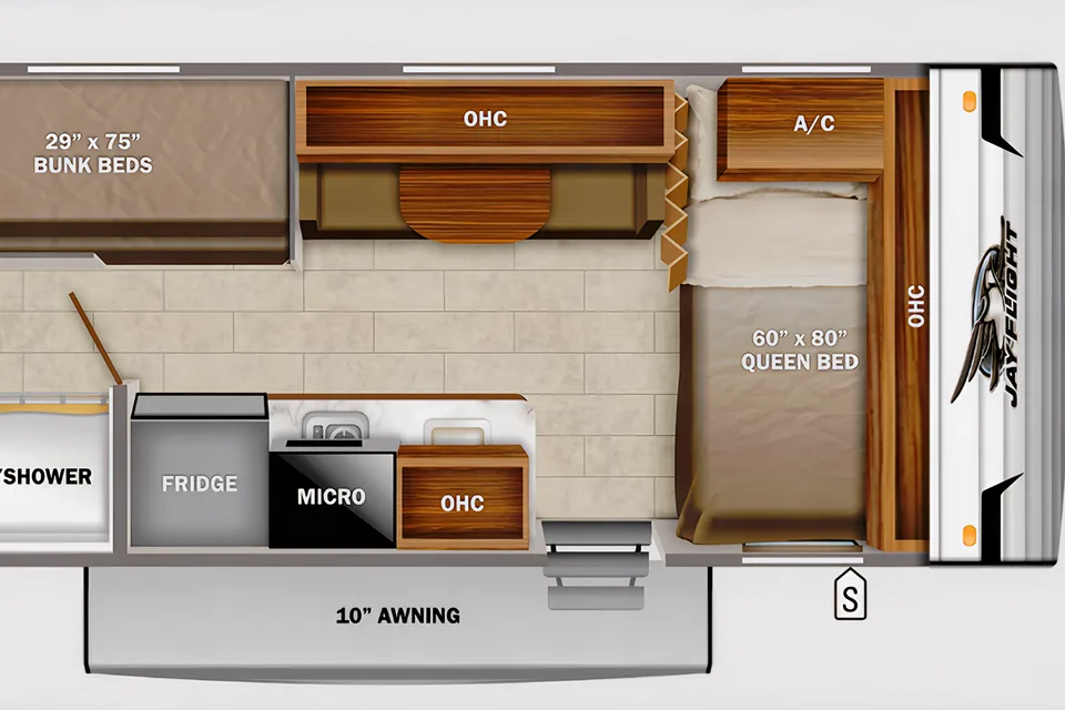 Midsize SUV Towable, New 2022 Jayco Jay Flight SLX 7, 174BH Bunkhouse 
