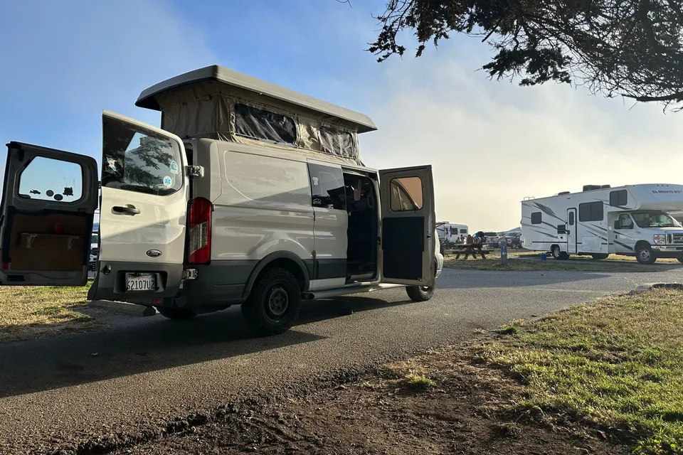 Off-Grid Adventure Van with Solar, Generator & Pop-Top