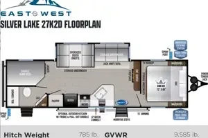 SilverLake 2 w/ Bunks: Delivery Available ($85)Fully Equipped: No Prep Fee