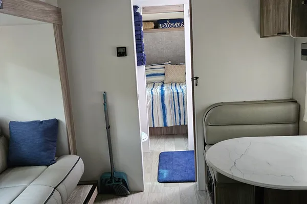 Kreiser's Winnebago travel trailer onsite or delivery