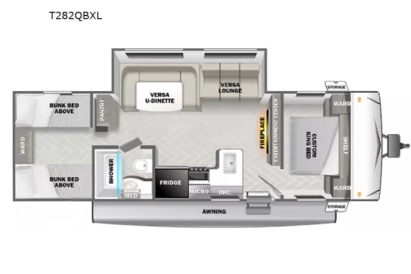4-Bunk Hideaway + Queen suite • Two Bedrooms. Sleeps 10