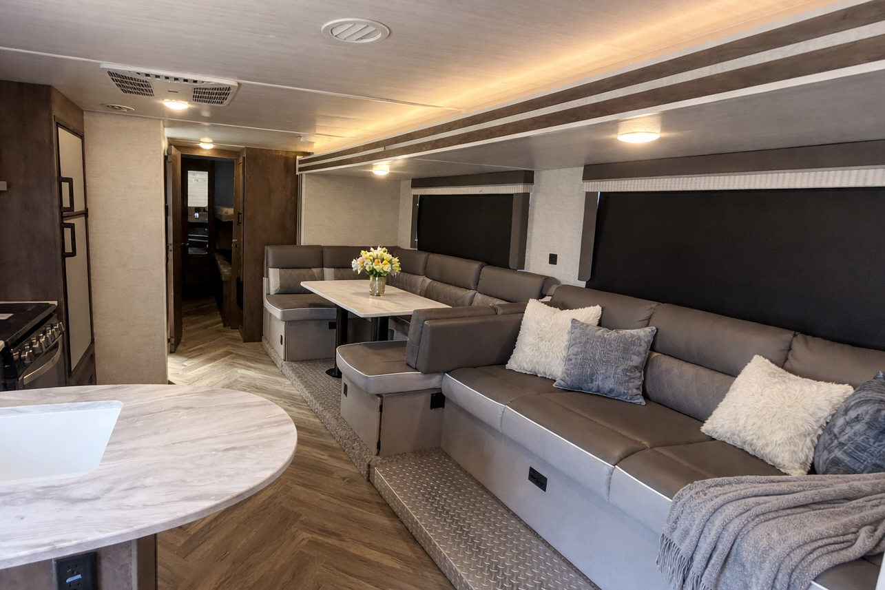 4-Bunk Hideaway + Queen suite • Two Bedrooms. Sleeps 10