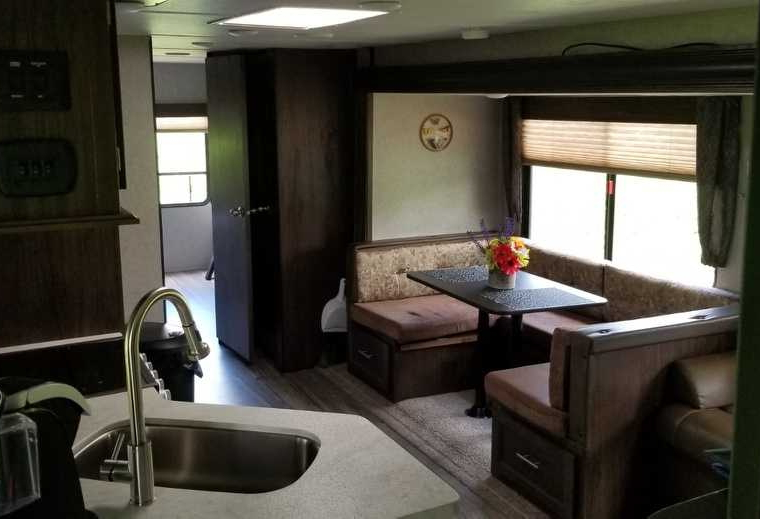 Getaway trailer.