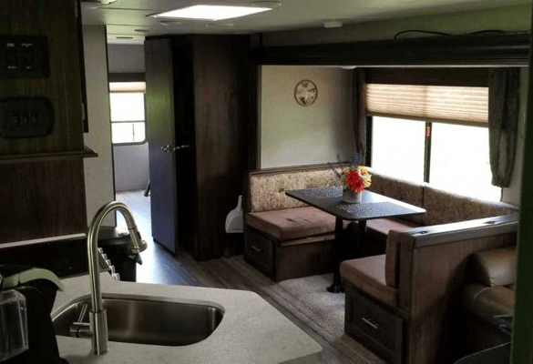 Getaway trailer.